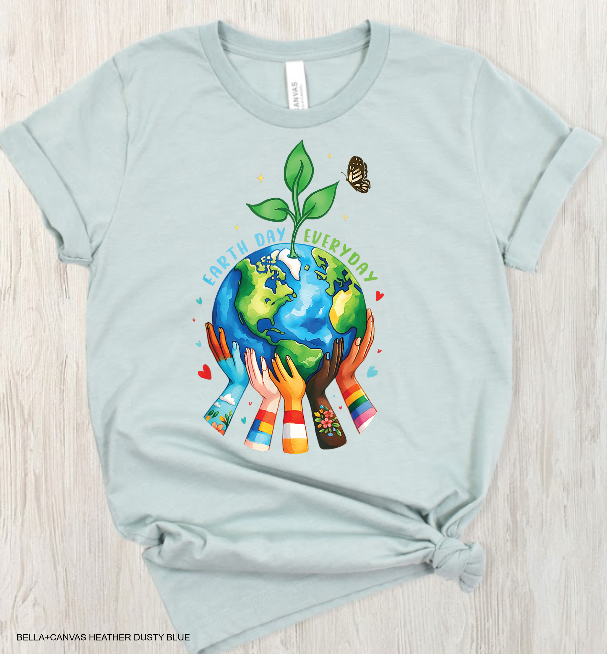 Earth Day World - Heather Dusty Blue