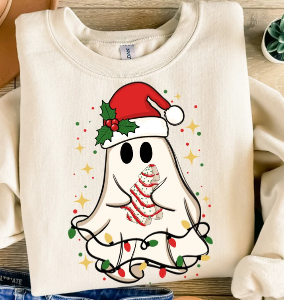 Ghostly Christmas Cakes