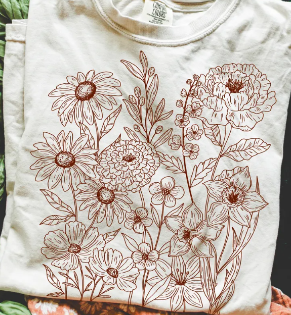 Boho Retro Wildflowers