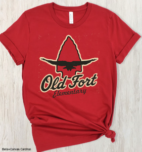 Retro Vintage Old Fort Elementary