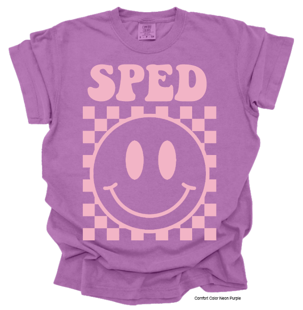 SPED Smiley Neon Purple
