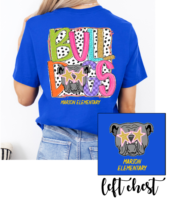 Marion Bulldogs Preppy Mascot - Royal Blue