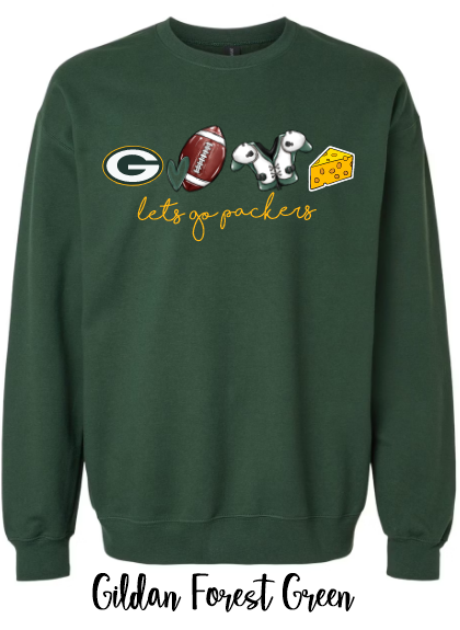 Let's Go Packers - Gildan Forest Green