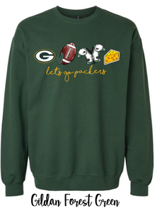 Let's Go Packers - Gildan Forest Green