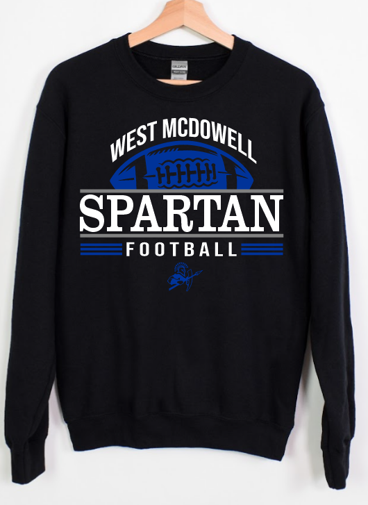 West McDowell Spartan Football - Black