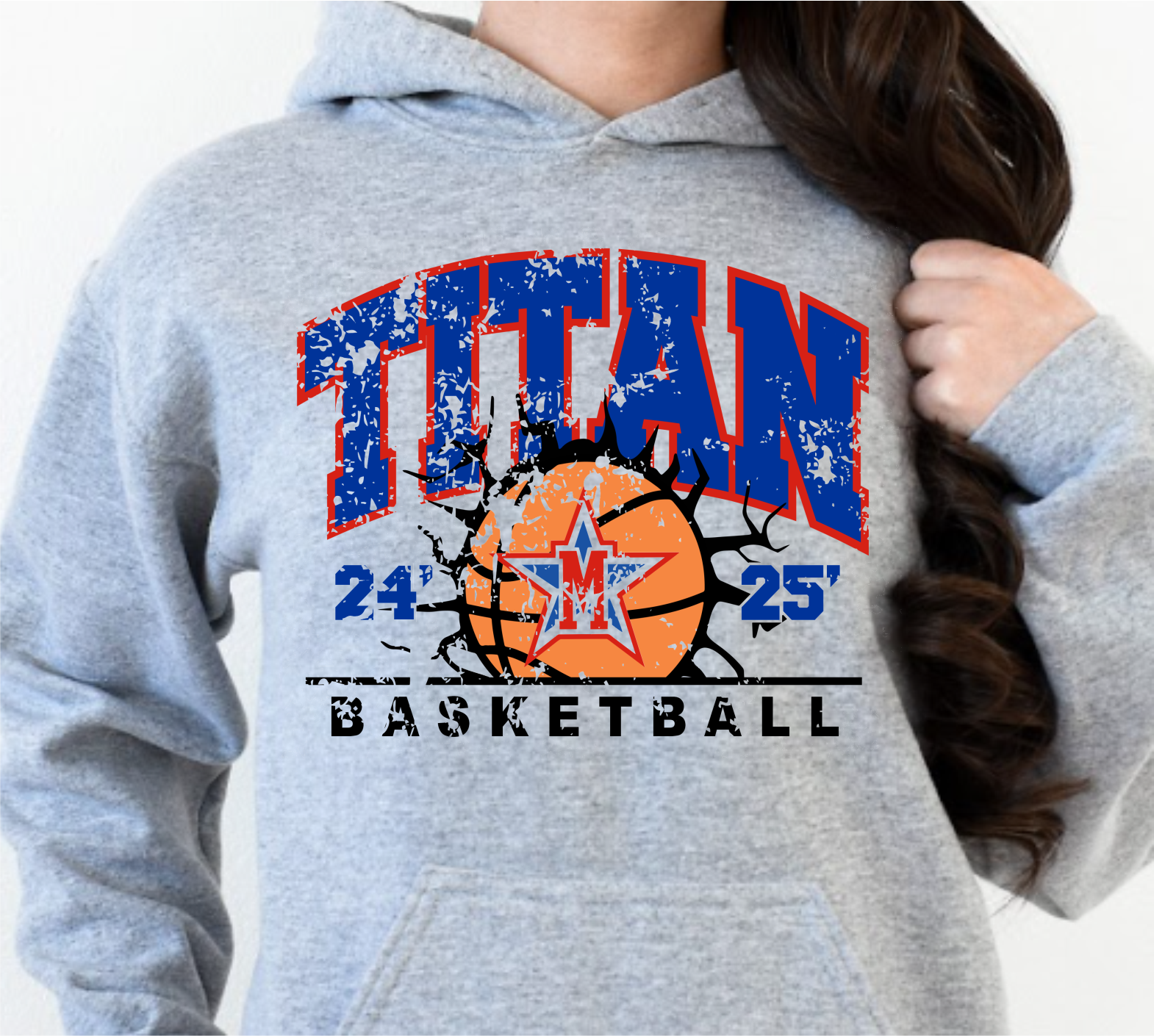 Titan Basketball Distressed