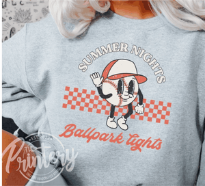 Summer Nights Ballpark Lights Baseball